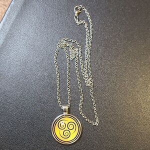 Air tribe - Airbender Nations element inspired Symbols v2, 12in chain